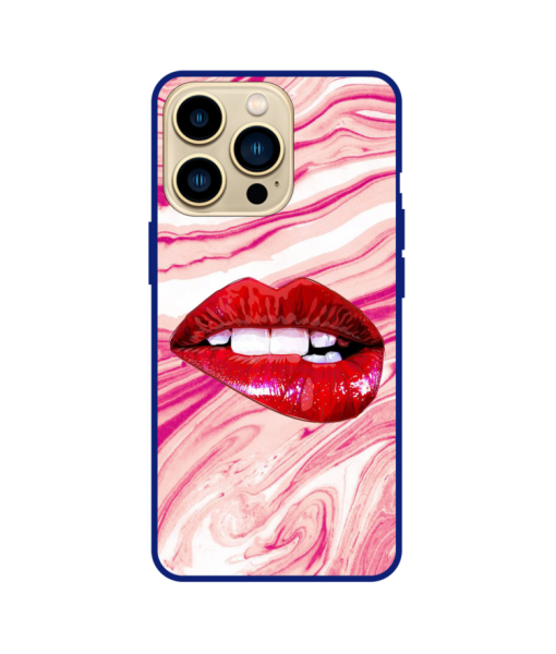 Husa IPhone 15 Pro Max, Protectie AirDrop, Marble, Lips